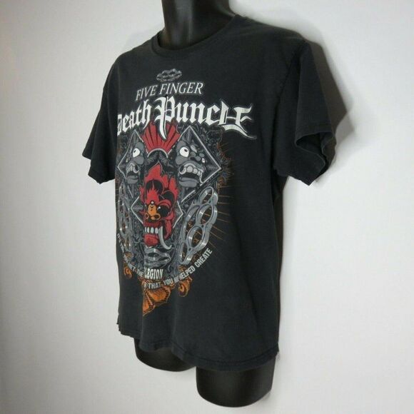 Five Finger Death Punch 5FDP Black TShirt L Legion Monster You Helped Create - Picture 6 of 11